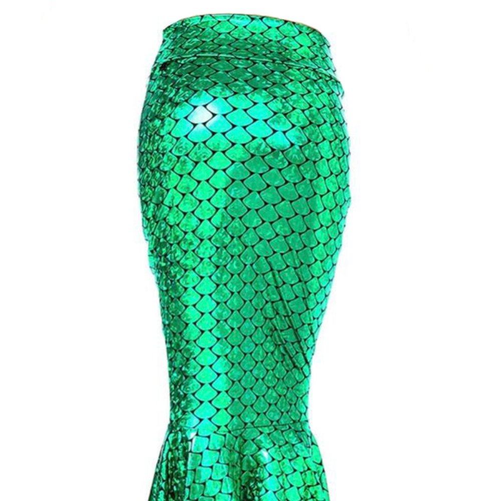 Women's Plus And Regular Mermaid High Waisted Maxi Skirt